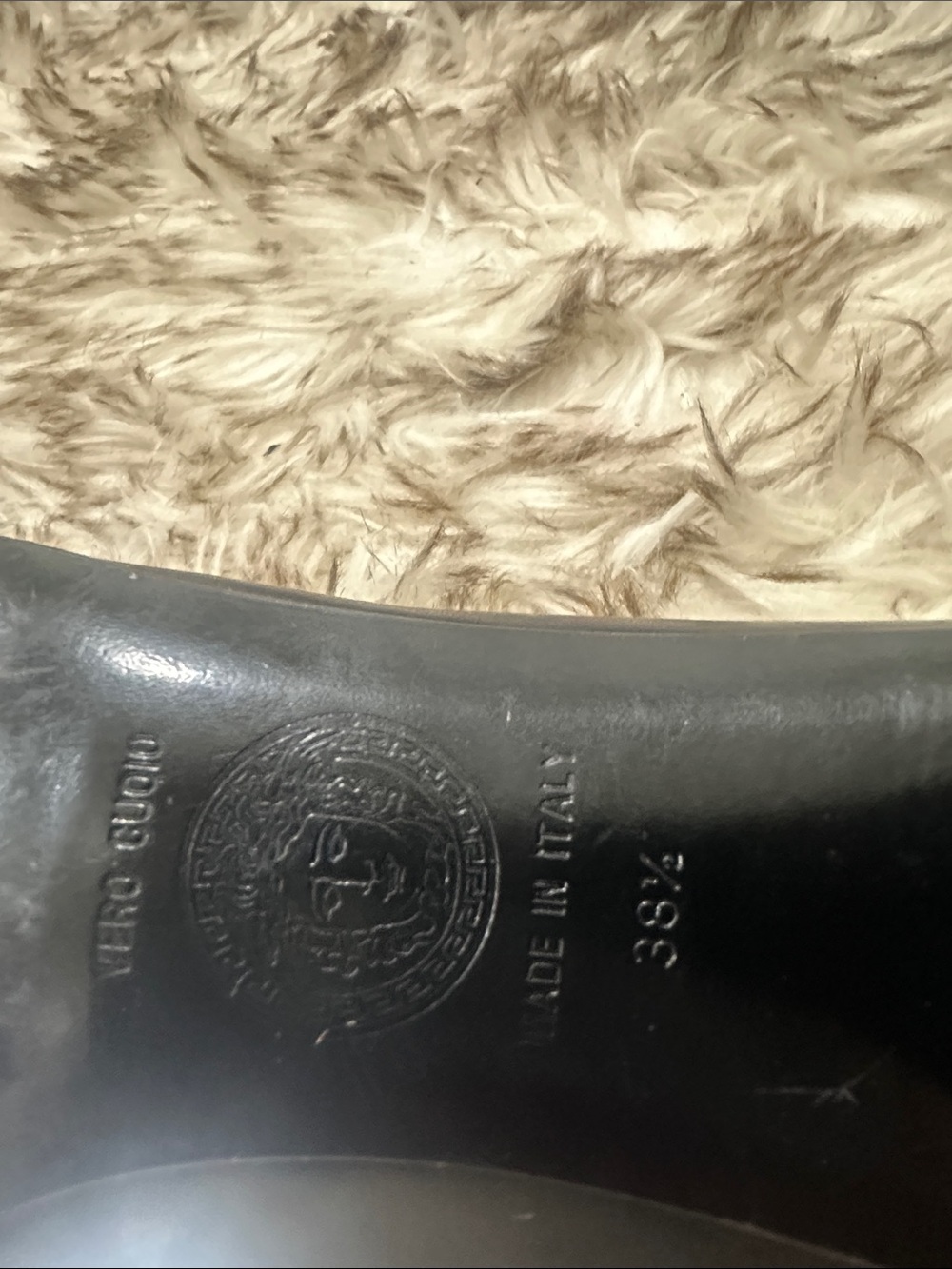 VERSACE Black Leather Square-Toe Loafers with Silver VERSACE Medusa Accent - Picture 7 of 8